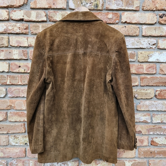 Vintage Zaragovia Brown Genuine Suede Leather Jacket / Blazer - Picture 4 of 17